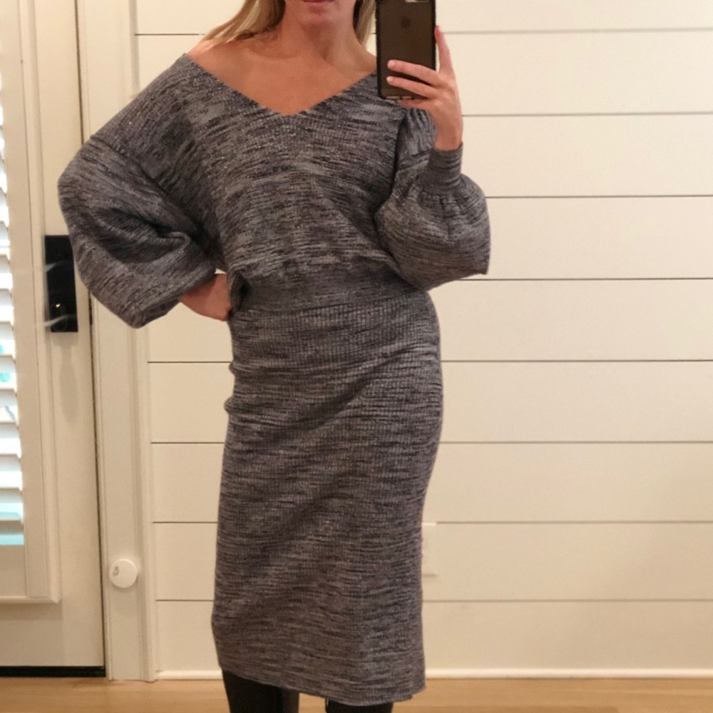 Free People sweater skirt and top